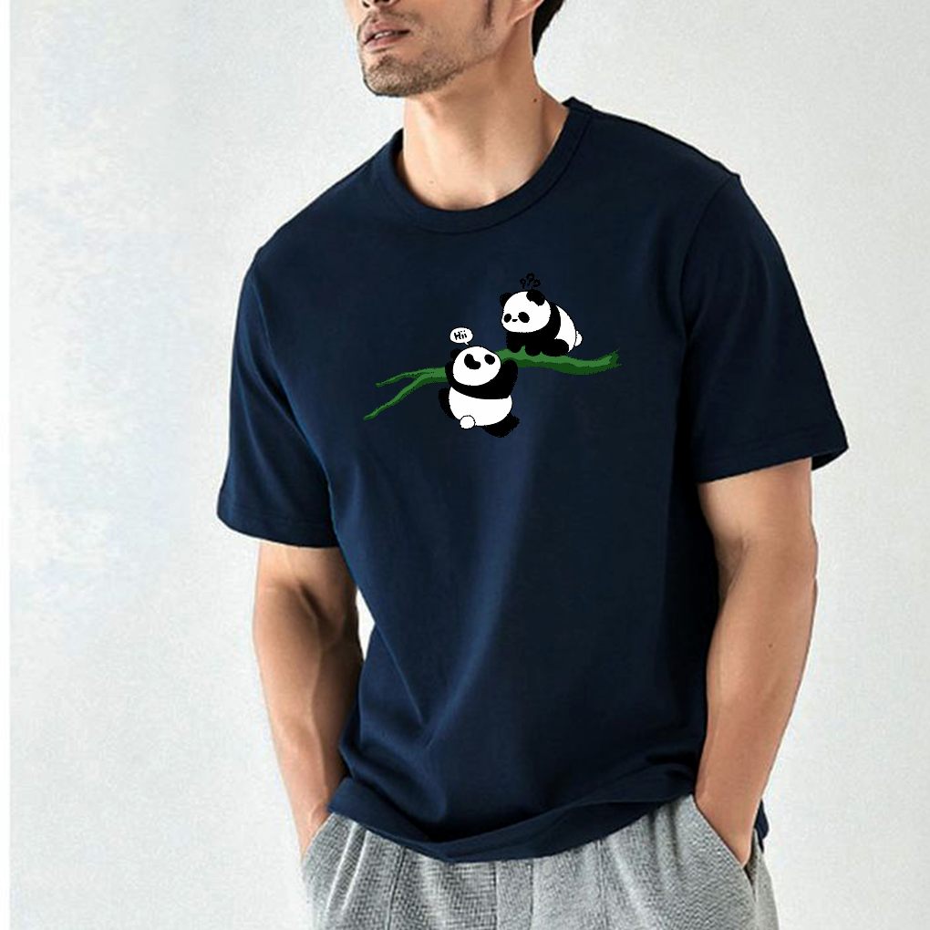 VASTRAPVT | Panda | Black, Navy Blue, Olive Regular T-Shirt